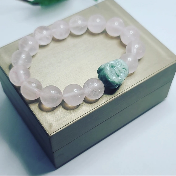Rose Quartz Jade bracelet - Picture 2 of 4